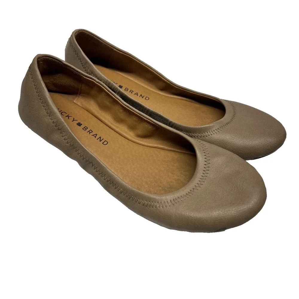Lucky Brand Erin Women's Size 6.5 EU 37 Brown Ballet‎ Flats Shoes
